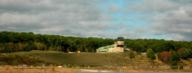This picture of the Flank Tower Support Complex was taken on an early Fall day from about a quarter-mile away.  From this angle you can clearly see the observation tower which overlooks the artillery range.