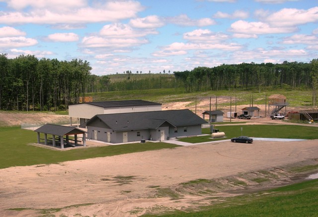 picture of range support buildings with live fire shoot house facility at the rear