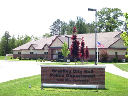 picture of Grayling City Hall and Police Department in the City of Grayling, Michigan